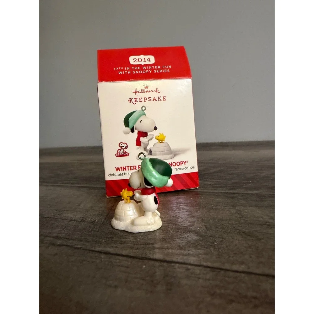 Hallmark Keepsake 2014 Snoopy Woodstock Winter Fun Series 17 Peanuts Ornament